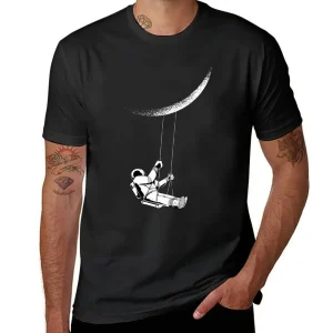 Rocking astronaut T-Shirt shirts graphic tee Short sleeve tee plus size men clothing